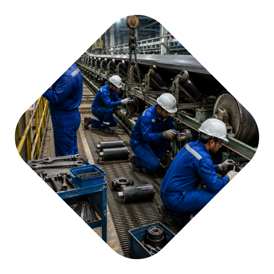 Conveyor system shutdown operations