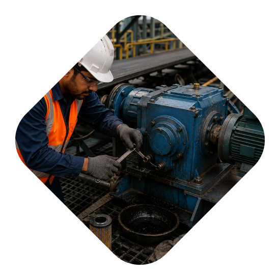 Conveyor gearbox maintenance
