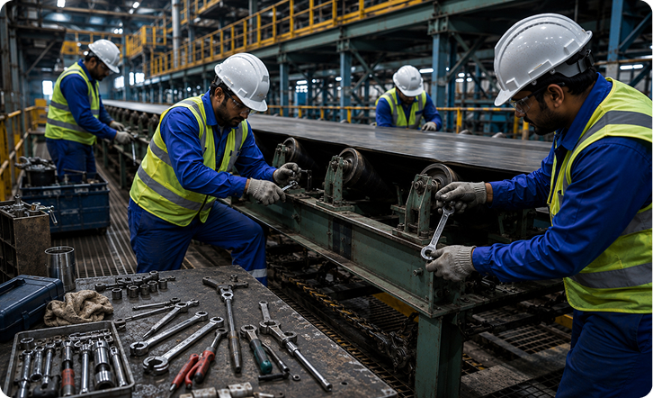 Tools and equipment used for conveyor maintenance